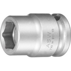Douille à choc avec aimant 3/8" 17mm ASW 1 PCS