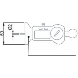Pied coulisse profondeur num. IP670-25mm a. tige TESA