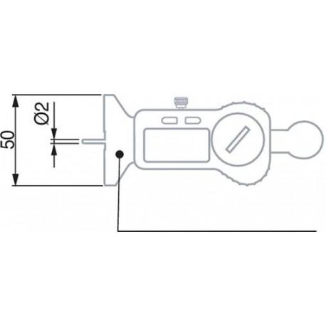 Pied coulisse profondeur num. IP670-25mm a. tige TESA