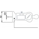 Pied coulisse profondeur num. IP670-25mm a. tige TESA