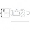 Pied coulisse profondeur num. IP670-25mm a. tige TESA