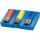 Garniture de douilles à choc 1/2'', avec manchon de protection, Quantité : 3 pièces, Contenu 17 (bleu) 19 (jaune) 21 (rouge) mm