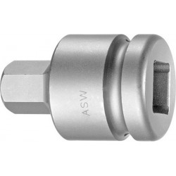 Embouts de vissage à choc 3/4'' pour vis à six pans creux, Cote s/plats : 27 mm, Long. 62 mm, Ø extérieur de l'entraînement 44 mm