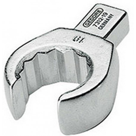 Clé polygonale emboîtable ouverte, Cote s/plats : 19 mm, Tige 9 x 12 mm, Larg. : 34,5 mm, Hauteur : 14,5 mm