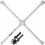 Clés en croix, Cote s/plats : 24 x 27 x 32 mm x 3/4'' carré