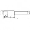 Porte-outils, fraises à lamer à pilote, Taille : 0, Queue 10 Ø x 50 mm, Long. totale 92 mm, Long. de la tête : 42 mm, Ø d'alésage : 10 mm