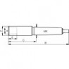 Porte-outils, fraises à lamer à pilote, à queue cône morse, Taille : 0, Queue CM 1, Long. totale 111 mm, Long. de la tête : 42 mm, Ø d'alésage : 10 mm
