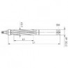 Alésoir à main, expansible, queue cylindrique, Ø nominal : 11,0 mm, Lames de 51 mm, Long. totale : 142 mm, queue Ø 11 mm
