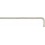 Clé coudée à 6 pans, modèle long, nickelé, Cote s/plats : 1,5 mm, Long. des branches 91 x 15 mm