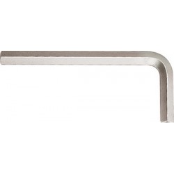Clé coudée à 6 pans, en pouces américains, Cote s/plats : 3/16 pouces, Long. des branches 76 x 30 mm