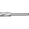 Fraise sur tige de 6 mm, en acier à coupe rapide, forme cylindrique A, avec denture frontale, denture 1, Forme : A 1225 ST, Ø de la tête 12 mm