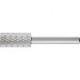 Fraise sur tige de 6 mm, en acier à coupe rapide, forme cylindrique A, avec denture frontale, denture 3, Forme : A 0616 ST, Ø de la tête 6 mm