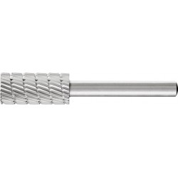 Fraise sur tige de 6 mm, en acier à coupe rapide, forme cylindrique A, avec denture frontale, denture 3, Forme : A 0616 ST, Ø de la tête 6 mm