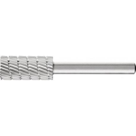 Fraise sur tige de 6 mm, en acier à coupe rapide, forme cylindrique A, avec denture frontale, denture 3, Forme : A 0616 ST, Ø de la tête 6 mm