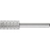 Fraise sur tige de 6 mm, en acier à coupe rapide, forme cylindrique A, avec denture frontale, denture 3, Forme : A 0616 ST, Ø de la tête 6 mm