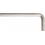 Clé coudée à 6 pans, en pouces américains, Cote s/plats : 1 pouces, Long. des branches 200 x 80 mm