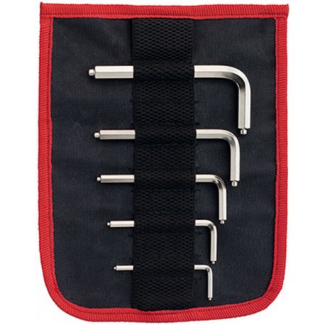 Jeu de clés coudées à 6 pans avec tenon, 5 pièces, Contenu : 3 4 5 6 8 mm
