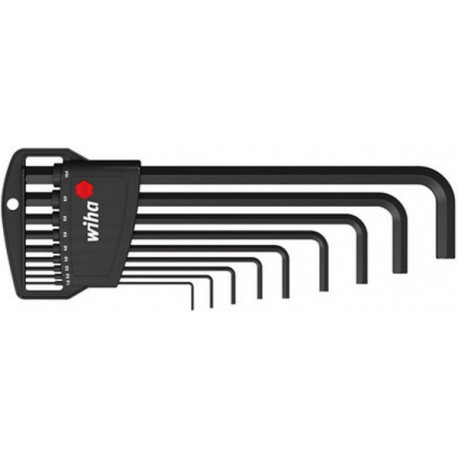 Jeu de clés mâles coudées sur monture phosphatées 1,5-10x mm Wiha 1 PCS