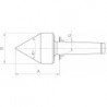 Cône de centrage rotatif, pointu, 60°, Taille : 272, MK 2, A 61,0 mm, B : 42 mm, G : 17,780 mm