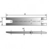 Fourche d'éjection ADG pour mandrin de perceuse, Taille : 3, Pour mandrin conique B16 et B18, Long. 210 mm, Larg. : 40 mm, Epaisseur : 12 mm