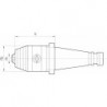 Mandrin de perceuse court pour rotation à droite / à gauche, modèle de précision, DIN 2080, Capacité de serrage d1 : 2,5-16,0 mm, ISO 40, Ø extérieur 57 mm