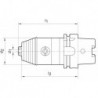 Mandrin de perceuse CNC sans arrosage central, Capacité de serrage : 0,5-13,0 mm, HSK 63, Ø extérieur 50 mm, Long., ouvert : 104 mm, Long., fermé : 110 mm
