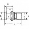 Tirettes courtes, ISO : 50, Norme DIN 69872 B, g M24, d : 28 mm, d1 : 21 mm, d2 : 25 mm, l : 74 mm, l1 : 34 mm, l2 : 25 mm