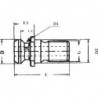 Tirettes courtes, ISO : 40, Norme ISO 7388 ll B, g M16, d : 18,95 mm, d1 : 12,95 mm, d2 : 17 mm, l : 44,5 mm, l1 : 16,25 mm, l2 : 11 mm