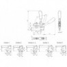 Sauterelle à serrage vertical et embase verticale, Taille : 5, Force de rétention F1 3,0 kN, Force de rétention F2 5,0 kN