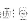 Aimant bouton, Ø : 12,7 mm, Hauteur 9,5 mm, Perçage 4,4 mm, Force de maintien : 7 N