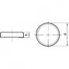 Aimant plat sans manchon taraudé, Ø d : 25 mm, Hauteur d'aimant h 7 mm, Force de maintien 40 N, Poids : 19 g