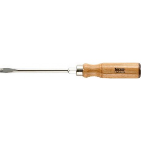 Tournevis plat, manche en bois, Larg. : de la lame : 14,0 mm, Épais. : de la lame 1,8 mm, Long. de la lame 250 mm, Long. totale : 390 mm