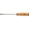 Tournevis plat, manche en bois, Larg. : de la lame : 14,0 mm, Épais. : de la lame 1,8 mm, Long. de la lame 250 mm, Long. totale : 390 mm