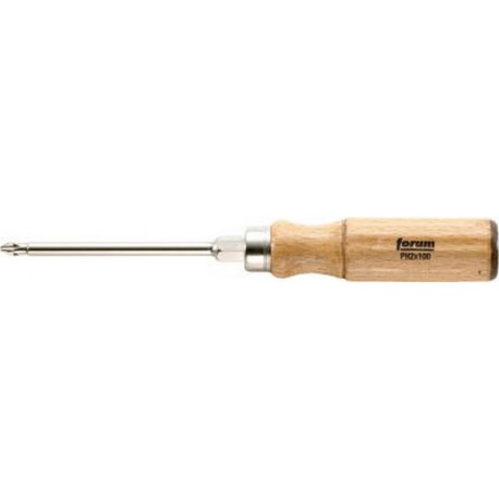Tournevis cruciforme PH avec manche en bois, Dimensions : PH 4, Long. de la lame 200 mm, Long. totale 340 mm, Ø de la lame : 10,0 mm
