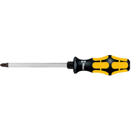 Tournevis cruciforme PZ (tournevis-burin), Dimensions : PZ 3, Long. de la lame 150 mm, Long. totale 262 mm, Lame à 6 pans : 8 mm