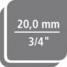 Douille 6 pans 3/4" 38x59,5mm GEDORE 1 PCS