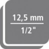 Embout de vissage à choc 1/2" six pans femelle 7mm ASW 1 PCS