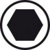 Tournevis à 6 pans avec poignée en T et prise de force latérale, Cote s/plats : 4 mm, Long. de la lame 150 mm
