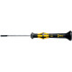 Tournevis électronique ESD plat, Larg. : de la lame : 1,2 mm, Épais. : de la lame 0,25 mm, Long. de la lame 40 mm, Long. totale : 137 mm