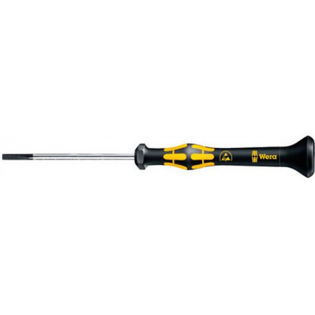 Tournevis électronique ESD plat, Larg. : de la lame : 2,5 mm, Épais. : de la lame 0,40 mm, Long. de la lame 80 mm, Long. totale : 177 mm