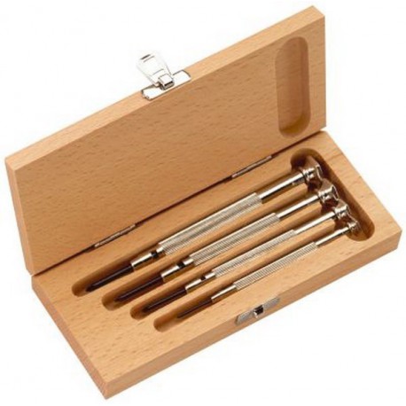 Jeu de tournevis d'horloger, 4 pièces