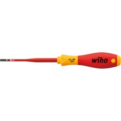 Tournevis plat VDE slimFix, Larg. : de la lame : 6,5 mm, Épais. : de la lame 1,2 mm, Long. de la lame 150 mm, Long. totale : 268 mm, Ø de la lame : 6,8 mm