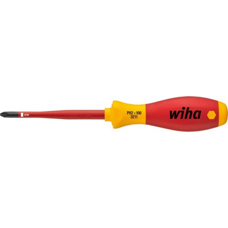 Tournevis VDE cruciforme slimFix PH, Dimensions : PH 1, Long. de la lame 80 mm, Long. totale 191 mm, Ø de la lame : 6,3 mm