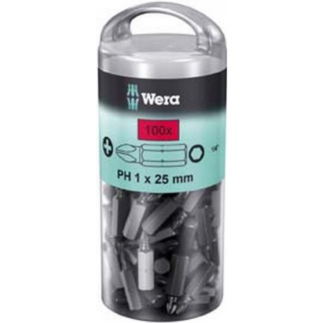 Embout cruciforme PH 1/4'' grand pack, 25 mm de long, Dimensions : PH 1