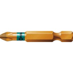 Embout diamanté, avec zone de Bi-torsion pour vis cruciforme 1/4'' PZ, Dimensions : PZ 2