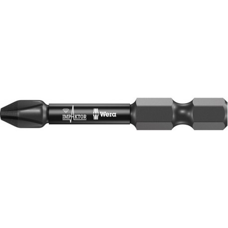 Embout pour vis cruciforme 1/4'' PH Impaktor, 50 mm de long, Dimensions : PH 3, Long. totale 50 mm (Par 5)