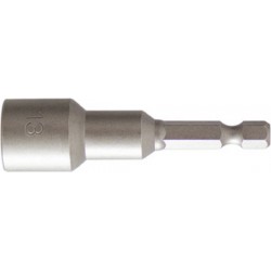 Douille 1/4'', 50 mm de long, métrique, Cote s/plats : 6 mm