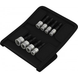 Assortiment de douilles en acier inoxydable 1/4'', 50 mm de long, 8 pièces, Contenu : 5 5,5 7 8 10 13 mm 1/4 3/8 pouce