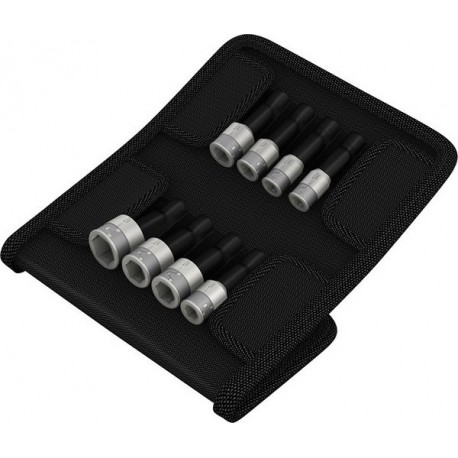 Assortiment de douilles en acier inoxydable 1/4'', 50 mm de long, 8 pièces, Contenu : 5 5,5 7 8 10 13 mm 1/4 3/8 pouce