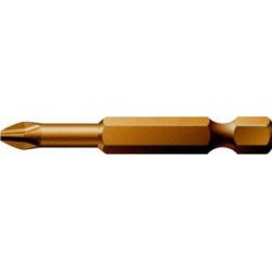 Embout extra-dur, pour vis cruciforme 1/4'' PZ avec zone de torsion, Dimensions : PZ 2